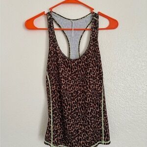 Fabletics Trish Tank ll Cheetah Tank Athleisure Activewear Yoga‎ Gym Pickleball